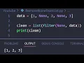 Remove None Values in Python in One Line