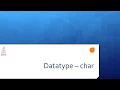 Lesson 2b Datatype char