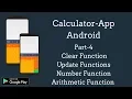 Part-4 Arithmetic Clear update function number layout in Calculator App android studio