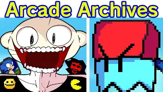 Friday Night Funkin VS Arcade Archives V1 Evil Otto Polybius FNF Mod Pac Man EXE Dig Dug EXE 