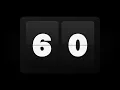 0 60 Flip Clock Timer Retro Split-Flap Countdown Silent No Music