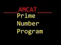 Prime number program AMCAT JAVA CLASSMATE