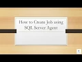 How to create job in SQL server agent