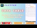 How To Create Table in Flutter Data Table in Flutter Create Data Table in Flutter Row Column