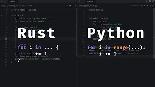 Rust vs Python speed comparison