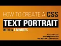 How to Create CSS Text Typography Portrait Effects using Html CSS Html CSS Tutorial