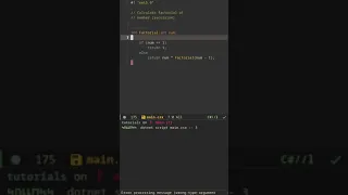 C Calculate factorial using recursion