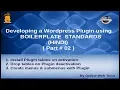 Wordpress Plugin development using Boilerplate in HINDI Plugin Table install drop menus