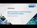 Best Practices in SYS Processes for Automotive Spice Nikhil Unnikrishnan Omnex