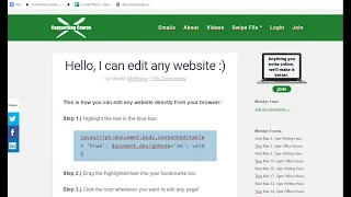 Edit Any Website JavaScript trick Free Tool