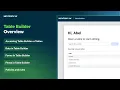 Table Builder Overview