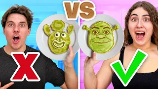 PANCAKE ART CHALLENGE!! *We almost burnt the house down*