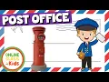 Post Office Vocabulary Educational s Learning English Talking Flashcards - ESL Game