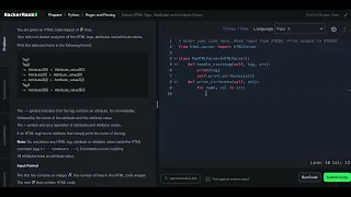Hackerrank Python Solution Regex and Parsing - Detect HTML Tags Attributes and Attribute Values