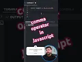 comma operator in Javascript Most asked interview questions