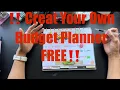 Create Your Own Budget Planner For FREE
