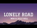Lonely Road, Mgk ft. Jelly Roll song lyrics video