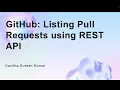 GitHub Listing Pull Requests using REST API
