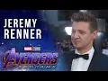 Video di Jeremy Renner talks prepping as Hawkeye for Avengers: Endgame at the World Premiere