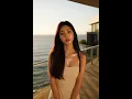 Lagu Dreamy Pearl-Light Beauty: Korean Model's Innocent Charm at Sunset