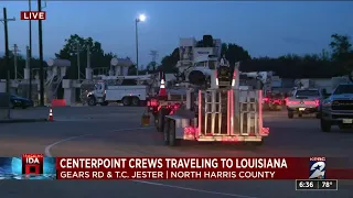 CenterPoint Energy departs from Houston to help restore power in Louisiana