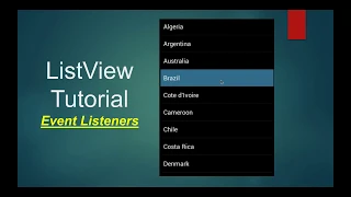 ListView Tutorial for Android Studio - Event Listeners