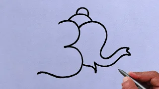 How to Draw Lord Ganesha from 🕉️ | Creative Ganesh Drawing Tutorial