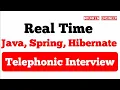 Java Telephonic Interview - 2