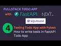 - Writing Tests to test FastAPI Todo App