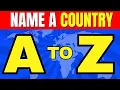 Name a Country A to Z Word Association Game for Kids Fun Quiz Challenge