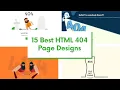 15 Best Creative 404 Page Design In HTML CSS Coolest 404 Page Not Found Design Examples