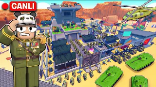 CANLI: Roblox'ta EN ÜST SEVİYE Askeri Ordu Tycoon'u İnşa Ettim!