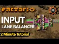 Factorio Tutorial The Input Lane Balancer Solving the Uneven Draw Nugget