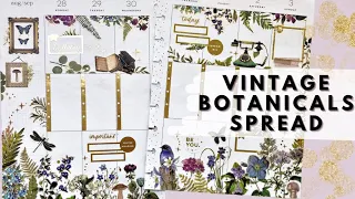 PLAN WITH ME VINTAGE BOTANICALS SPREAD rongrongdevoeillustration