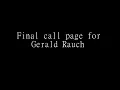 Final call page for Gerald Rauch