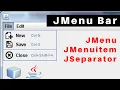 Java SWING - JMenuBar JMenu JMenuItem JSeparator in Java Netbeans