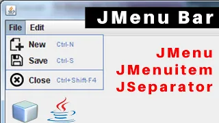 Java SWING - JMenuBar JMenu JMenuItem JSeparator in Java Netbeans