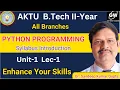 Python Programming I Syllabus I Unit-1 I Lec-1 by Sandeep Sir