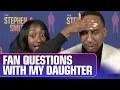 Answering fan questions with my daughter