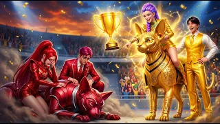 Famille Dorée VS Famille Rubis : RUMI et le Chat Sphynx Magique | KPOP Demon Hunters