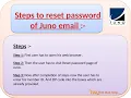 How to reset password of Juno email