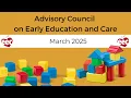 March 2025 - Advisory Council on Early Education Care