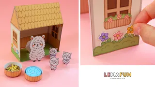 DIY Alpaca Family House| Fun crafts to make at home with kids