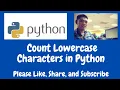 Count Lowercase Characters in Python