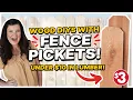 5 Easy CHEAP Fence Picket Projects That Look EXPENSIVE Budget Woodworking