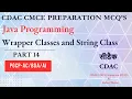 CDAC Java Programming CMCE Preparation MCQs Wrapper Classes and String Class Part 14