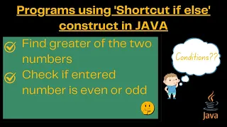 Ternary Operator in Java Shortcut If-Else Programs for ICSE Class 9 10
