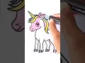 how to colour unicorn step by step for kids