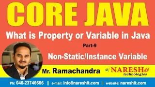 What is Property or Variable in Java Part 9 Core Java Tutorial Mr Ramachandra