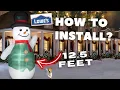 How to Install 12 5 Ft Inflatable Snowman from Lowes in 3 minutes
